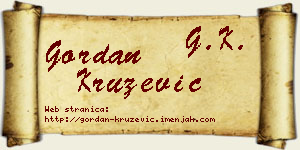 Gordan Kružević vizit kartica
